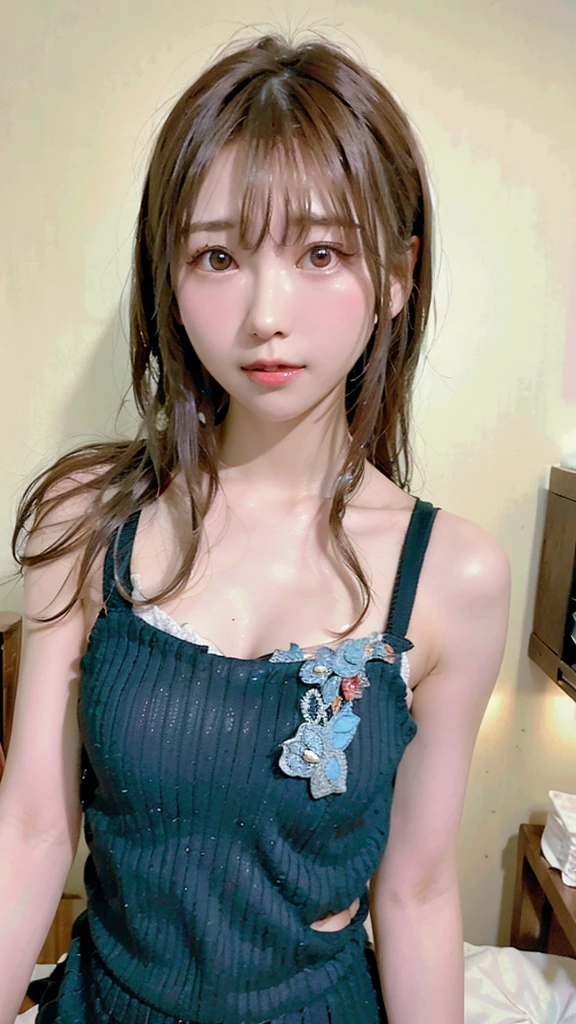 Highest quality, Realistic, Perfect Human Anatomy, Very detailed, Very delicate and beautiful, Raw photo, Professional Lighting, Illumination, Depth of written boundary, Single focus, whole body, Skinny Japanese woman, 30-year-old woman, Brown Hair, Small Head, Beautiful Eyes, True Face, Realistic skin, Fine grain,