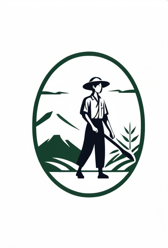 Logos of fashionable Japanese farms and landscaping companies
worker
Pretty cool
chic and modern design
monotone
with rich greenery
The background is white