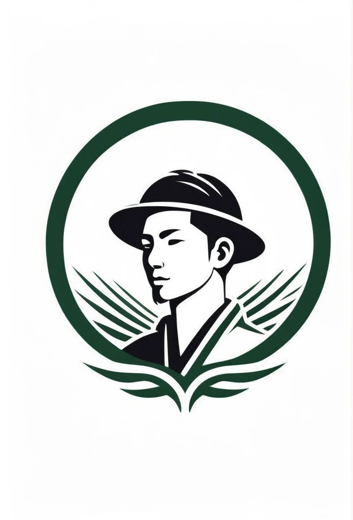 Logos of fashionable Japanese farms and landscaping companies
worker
Pretty cool
chic and modern design
monotone
with rich greenery
The background is white