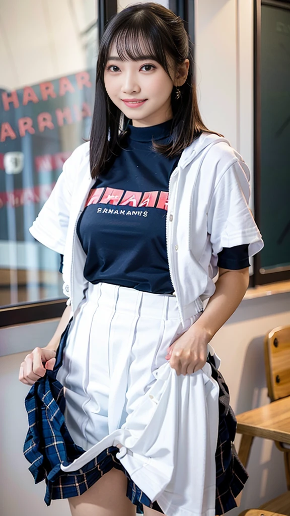 Very detailed、masterpiece、Highest quality、Ultra-high resolution、8K High Resolution、Photogenic transparency、Detailed eyes、Gradation、Perfect anatomical figure ,hard disk、Hmph , Nikon Z9 80mm Lens , Tabletop、Street in front of Tokyo Station、Standing model、shirt、(school uniform:1.5)、(((Skirts must be worn)))、(((Lift the hem of a skirt)))、Panty Focus、Too bright natural light、sunlight、(((While standing, She lifts her skirt to show her pussy to the camera.)))、(((Beautiful and white teeth)))、(((Raise your skirt higher and higher,Show your pussy to the camera)))、Ultra slim body、(Big Breasts:1.5)、Slim model body shape、Beautiful posture、Wearing a collar、Earrings、Earrings、((Navy Blue Skirt))、crowd、Erect nipples、ponytail、shaved pussy