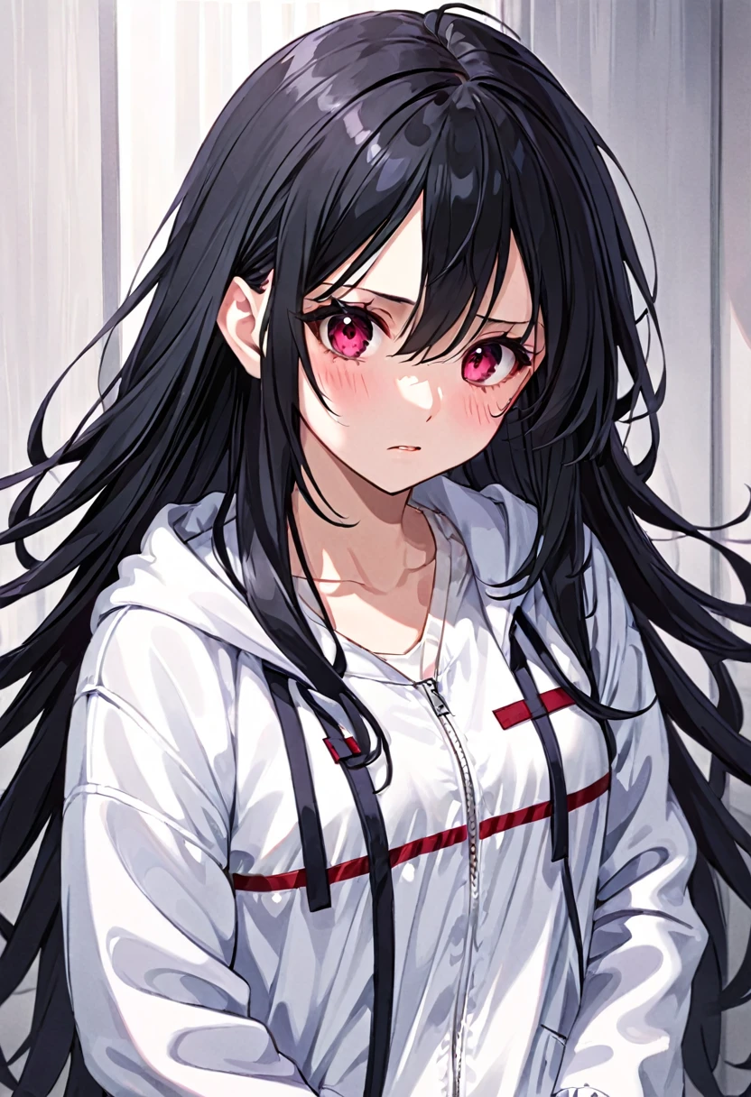 Fluffy pattern、One Girl、Sick Eyes、Yandere、Straightjacket、Long Black Hair