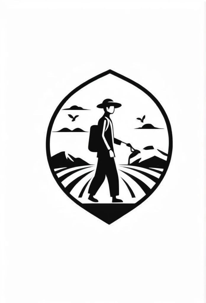 Logos of fashionable Japanese farms and landscaping companies

worker
Pretty cool
chic and modern design
monotone
with warm rich greenery

The background is white