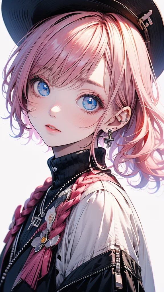 High resolution, masterpiece,Shikimori Michon, Pink Hair, alone, One Girl,outside,Detailed Background, fine grain, ((blue eyes))