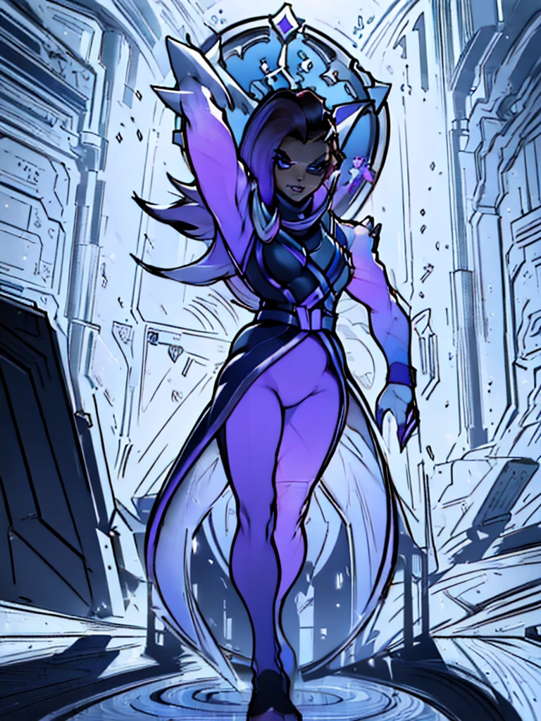 (work of art, maximum quality, best qualityer, offcial art, beautiful and aesthetic:1.2), (1 girl:1.4), extremely detaild, sombra, sexly, whole body, pose sexly, nearly naked