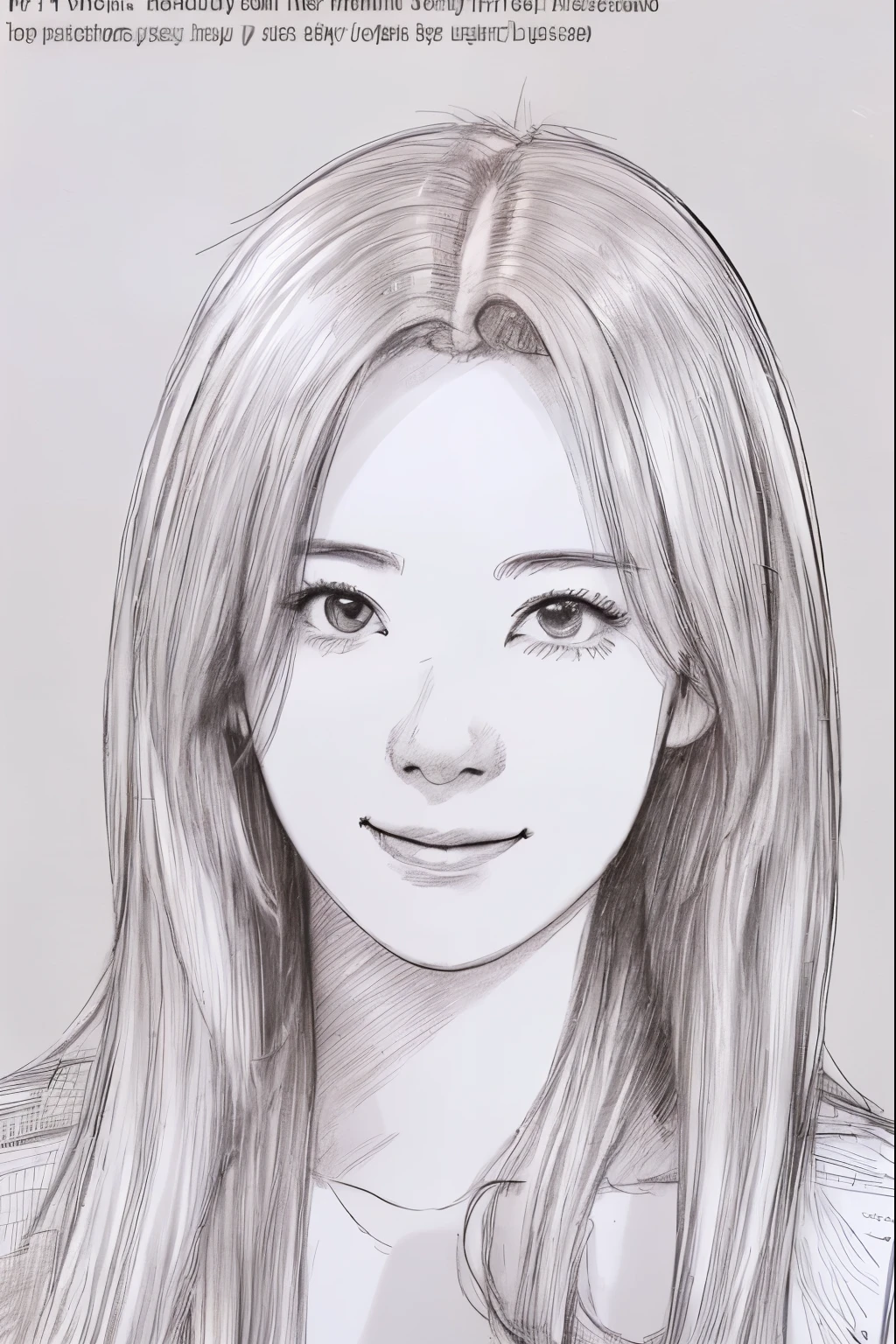 beautiful, alone, 最high quality, High resolution,masterpiece, high quality, One girl, sketch, drawing, pencil speed drawing works, ((user manual, sketch:1.5)), smile,