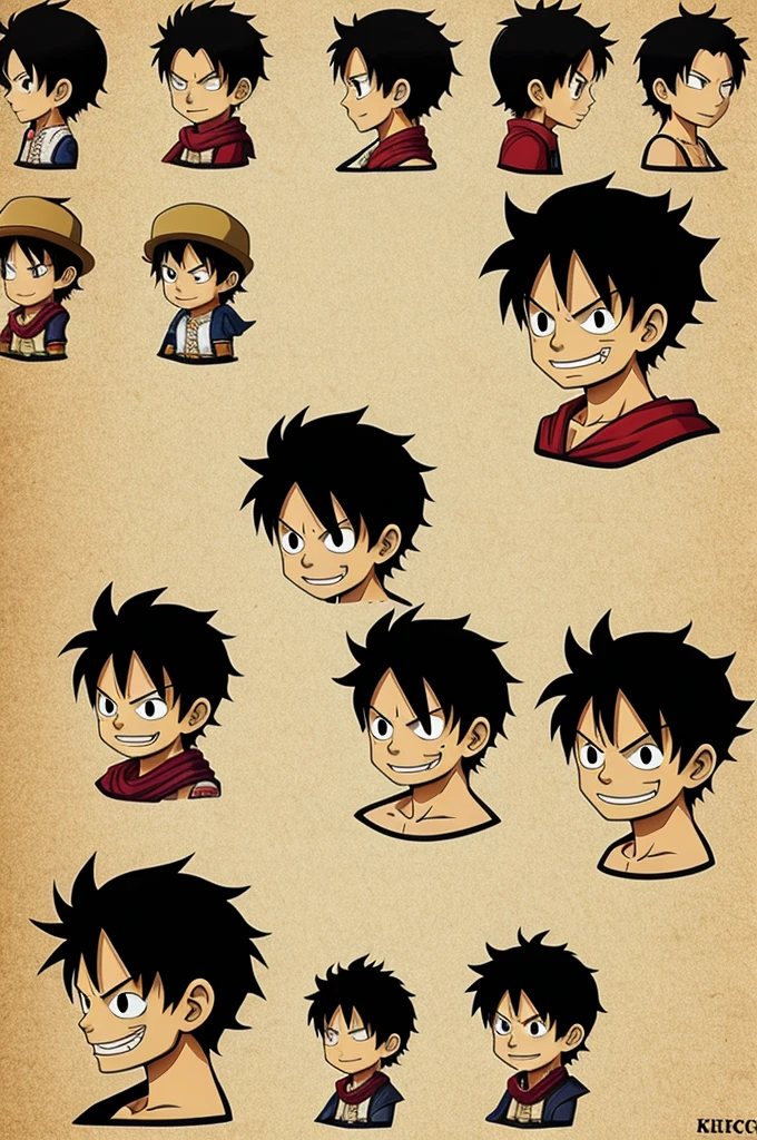 Luffy sprites for a 2D pixel game