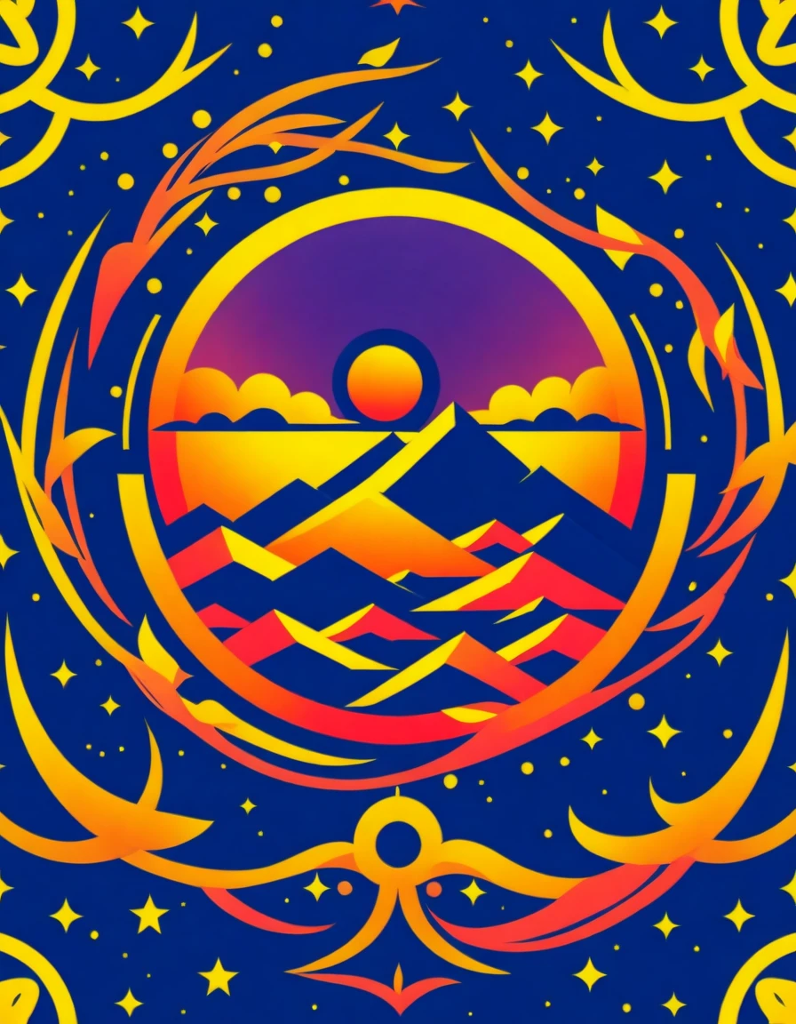 Logo simplistic sunrise