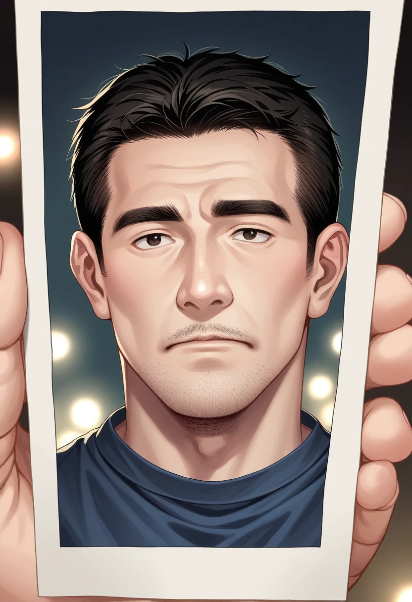 realistic 3D caricator. bighead. arafed man with a brown shirt and a black hair, 4 0 years old man, 5 0 years old man, a photo of a man, ramil sunga, photo of a man, (38 years old), 45 years old men, 38 years old, ismail, by Abidin Dino, portrait, frontal picture. Use soft photography lighting with hair lights, edge lights, and top lights. Photos with very high detail.