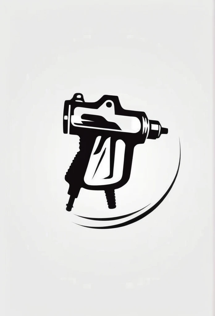 Fashionable spray gun paint company logo
Pretty cool
chic and modern design
monotone
The background is white