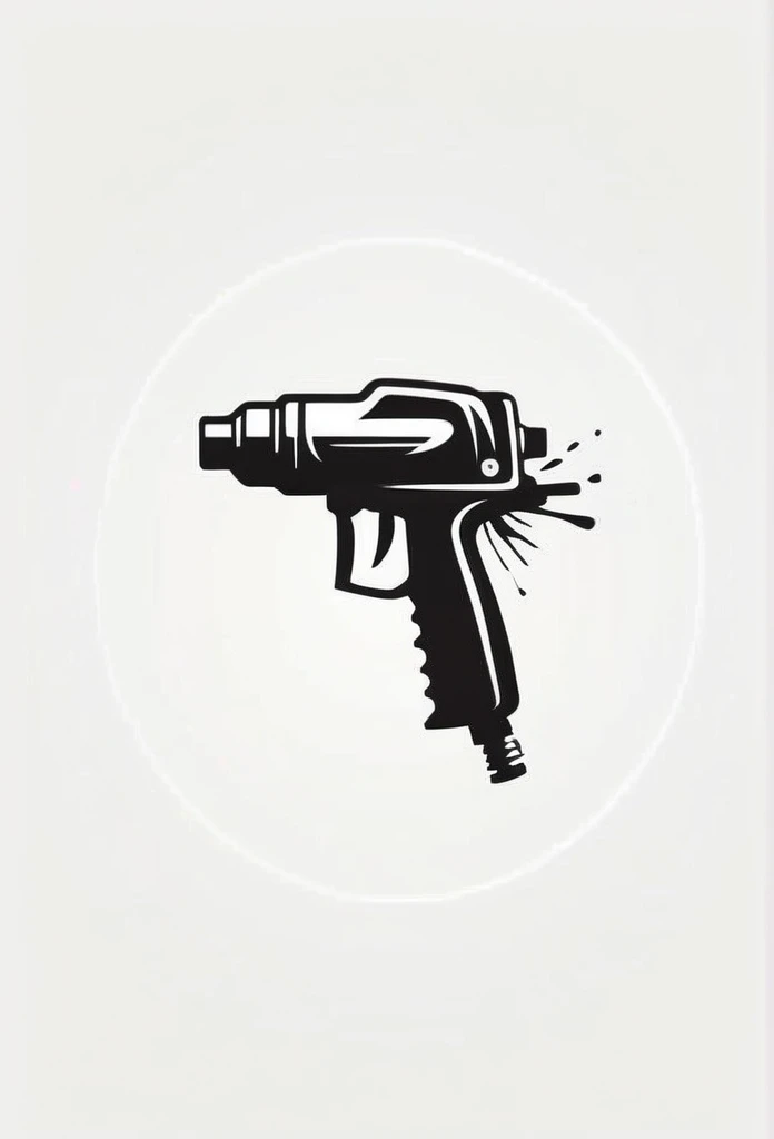 Fashionable spray gun paint company logo
Pretty cool
chic and modern design
monotone
The background is white