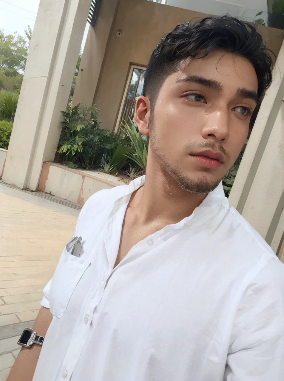a 20 yo man, blonde, (hi-top fade:1.3), dark theme, soothing tones, muted colors, high contrast, (natural skin texture, hyperrealism, soft light, sharp)