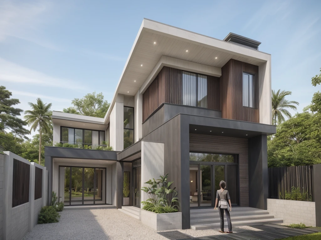 ((best quality)), ((masterpiece)), (detailed), perfect face, ((Masterpiece)), (best quality), (ultras Realistic), 8k, Raw photo, a rendering of a modern house with vietnamese roof anh brick yard , realistic garden, contemporary house, exterior design, wide establishing shot, modern house, in style of simplified realism, concept house, realistic building, front elevation view, wide angle exterior 2022, inter dimensional villa, building facing, sharp focus ilustration hq, modern style, realistic establishing shot, concept house, wide angle exterior 2022, precise architectural rendering, inter dimensional villa, award-winning render, front-view, mid-view, detailed rendering, architectural render, architecture render, modern house, architectural visualization, realistic architecture, insanely detailed rendering, exterior , trees landscape, sky wood paneled ceiling, a rendering of a modern house with a garden, precise architectural rendering, high quality rendering, award-winning render, professional render, beautiful 3 d rendering, beautiful rendering, architectural rendering, a photorealistic rendering, luxcore render, stunning render, an award winning digital render, beautiful rendered, high-quality render, architectural 3 d render, artistic render, a view of a garden with lots of flowers and plants, in a cottagecore flower garden, cottagecore flower garden, lush flowery outdoors, garden with flowers, flower garden summer morning, lots of plants and flowers, lush garden surroundings, lush chic garden, with a french garden, lush plants and flowers, home and garden, garden at home, homes and gardens, permaculture, with a garden, sustainable architecture, gardening, green house, homes and garden magazine, beautiful house on a forest path, vegetal architecture, a rendering of a modern house with a small balcony and a bancony , precise architectural rendering, modern house, contemporary house, concept house, street,