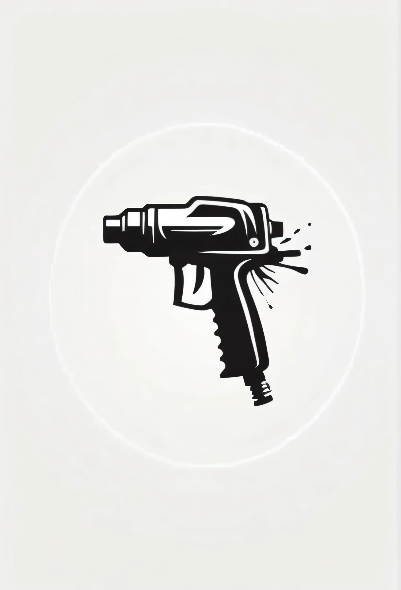 Fashionable spray gun paint company logo
Pretty cool
chic and modern design
monotone
The background is white