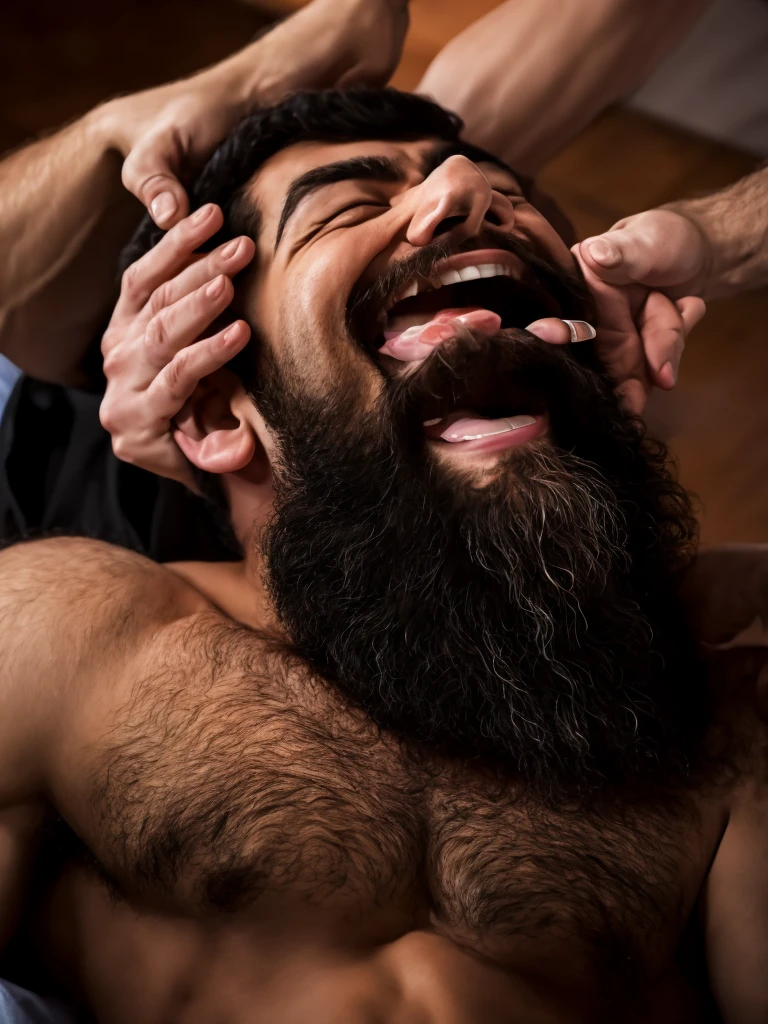 tickling, bearded