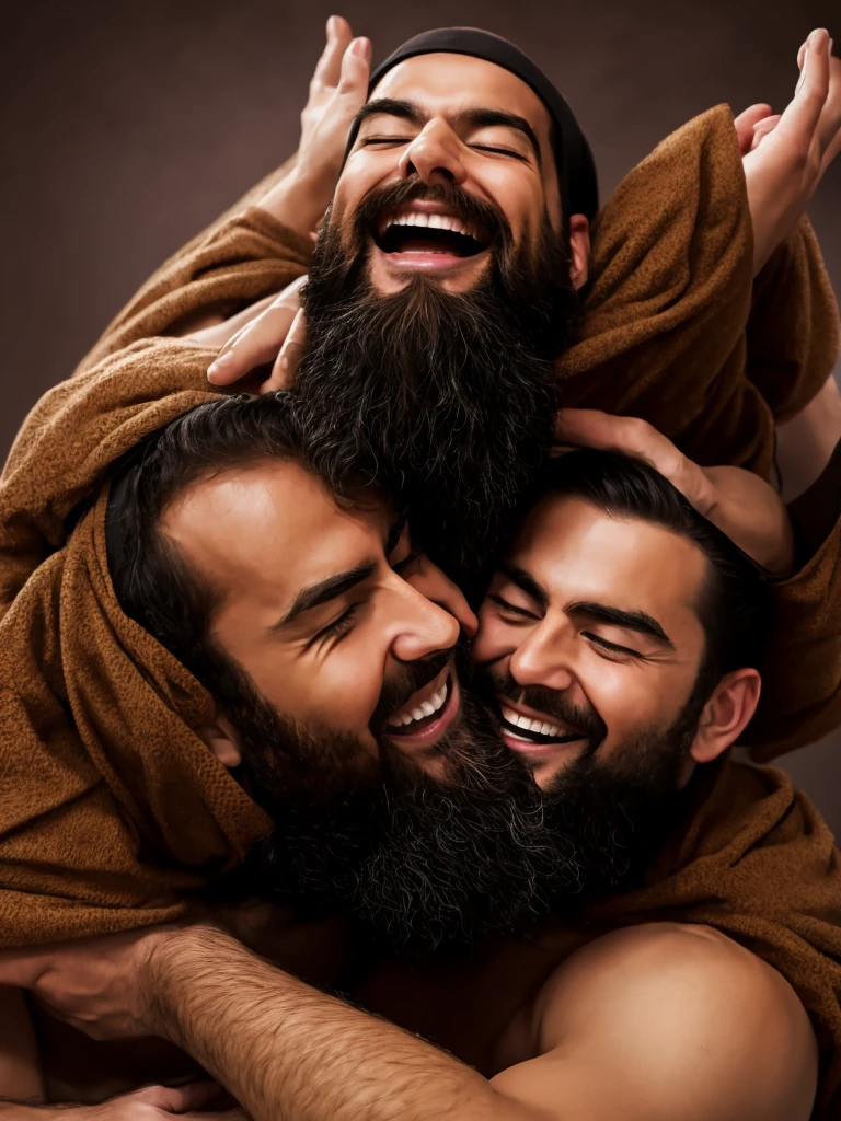tickling, bearded