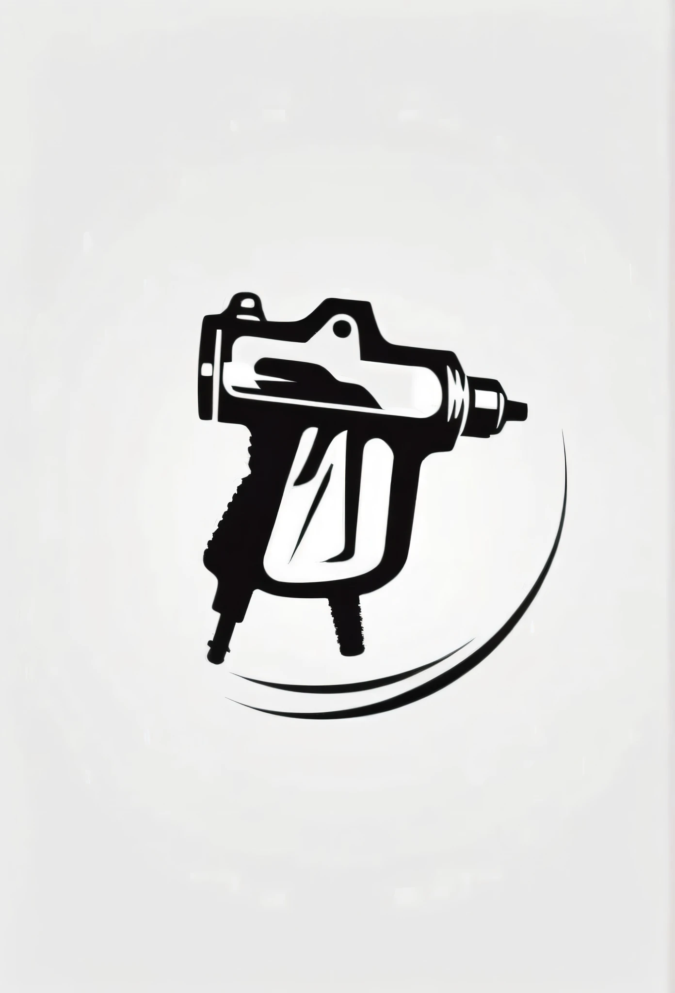 Fashionable spray gun paint company logo
Pretty cool
chic and modern design
monotone
The background is white