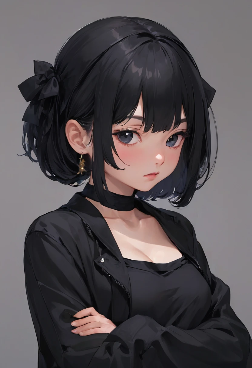 black clothes , masterpiece , shy 