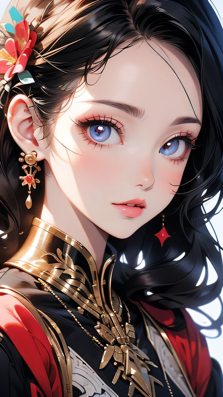 Close-up of a woman with long hair and dress, Artjam and Athi Gairan, Beautiful digital art, Adorable digital painting, Cute and detailed digital art, Beautiful character drawings, Beautiful digital illustrations, Style Art Germ, Artgerm and Lois Van Baarle, Ross Tran style, Inspired by Ross Tran, Stylized anime