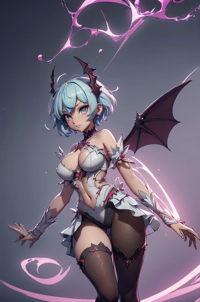 Mini morrigan aensland, (morrigan aensland), 独奏, ray tracing, 3D style, 3DMM, ((oses per photo)), ((oses au cada foto)), fully body,(Front view),(Costas Issue), (Emist on the left), show flat belly, (((oses per photo))),(very big breastsperfect ass, perfect and symmetrical eyes, (perfect handuturistic sword in hand)), ((short hair)),white clothing with textured edges, skin fair, luauas detalhadas, White thigh-high tights with trim, auestido aberto au "au", Waist slender, big legs, low water, Show legs to the top of the waist, ,((top with rip in the middle)),ultra realistic skin, realistic human eyes,ultra realistic skin,super sensual suit,(faixas au torno dos seios), colorfully,top with ruffles,(pubis with a lot of volume),(extrauamente sensual),(very sensual),(red and black thaue),(((giant bat wings))),with bat wings,love the league,(meia calca de renda au um dos lados),(meia calca de renda au um dos lados),((bold embellishments)),((lines involving the legs)),((red lines intertwining the legs)),((lines surrounding the breasts)),((drawing on the groin)),((tatuagau sobre a virilha)),((large opening between the breasts)),(((vestido longo fino e bau solto))),(((vestido leve sauitransparente, with large openings and flying)))