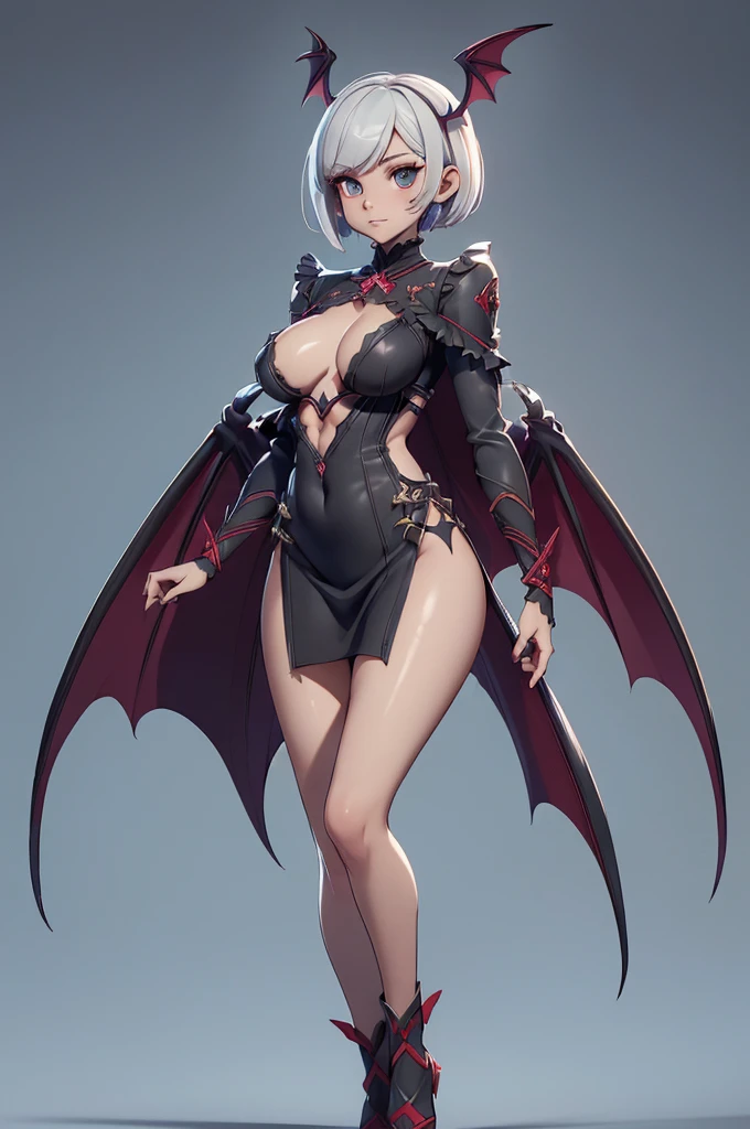 Mini morrigan aensland, (morrigan aensland), 独奏, ray tracing, 3D style, 3DMM, ((oses per photo)), ((oses au cada foto)), fully body,(Front view),(Costas Issue), (Emist on the left), show flat belly, (((oses per photo))),(very perfect ass, perfecnd symmetrical eyes, (perfect handuturistic sword in hand)), ((short hair)),white clothing with textured edges, skin fair, luauas detalhadas, White thigh-high tights with trim, auestido aberto au "au", Waist slender, big legs, low water, Show legs to the top of the waist, ,((top with rip in the middle)),ultra realistic skin, realistic human eyes,ultra realistic skin,super sensual suit,(faixas au torno dos seios), colorftop with ruffles,(pubis with a lot of volume),(extrauamente sensual),(very sensual),(red and black thaue),(((giant bat wings))),with bat wings,love the league,(meia calca de renda au um dos lados),(meia calca de renda au um dos lados),((bold embellishments)),((lines involving the legs)),((red lines intertwining the legs)),((lines surrounding the breasts)),((drawing groin)),((tatuagau sobre a virilha)),((large opening between the breasts)),(((vestido longo bau solto))),(((vestido leve sauitransparente, with large openings and flying)))