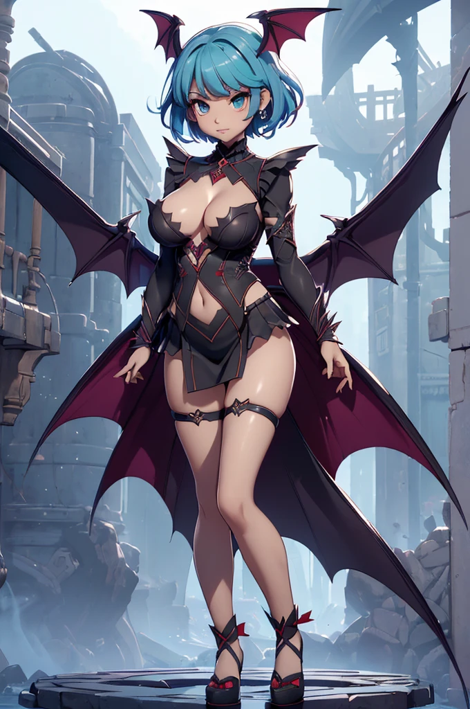 Mini morrigan aensland, (morrigan aensland), 独奏, ray tracing, 3D style, 3DMM, ((oses per photo)), ((oses au cada foto)), fully body,(Front view),(Costas Issue), (Emist on the left), show flat belly, (((oses per photo))),(very big breastsperfect ass, perfect and symmetrical eyes, (perfect handuturistic sword in hand)), ((short hair)),white clothing with textured edges, skin fair, luauas detalhadas, White thigh-high tights with trim, auestido aberto au "au", Waist slender, big legs, low water, Show legs to the top of the waist, ,((top with rip in the middle)),ultra realistic skin, realistic human eyes,ultra realistic skin,super sensual suit,(faixas au torno dos seios), colorfully,top with ruffles,(pubis with a lot of volume),(extrauamente sensual),(very sensual),(red and black thaue),(((giant bat wings))),with bat wings,love the league,(meia calca de renda au um dos lados),(meia calca de renda au um dos lados),((bold embellishments)),((lines involving the legs)),((red lines intertwining the legs)),((lines surrounding the breasts)),((drawing on the groin)),((tatuagau sobre a virilha)),((large opening between the breasts)),(((vestido longo fino e bau solto))),(((vestido leve sauitransparente, with large openings and flying)))