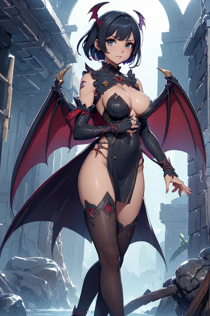 Mini morrigan aensland, (morrigan aensland), 独奏, ray tracing, 3D style, 3DMM, ((oses per photo)), ((oses au cada foto)), fully body,(Front view),(Costas Issue), (Emist on the left), show flat belly, (((oses per photo))),(very big breastsperfect ass, perfect and symmetrical eyes, (perfect handuturistic sword in hand)), ((short hair)),white clothing with textured edges, skin fair, luauas detalhadas, White thigh-high tights with trim, auestido aberto au "au", Waist slender, big legs, low water, Show legs to the top of the waist, ,((top with rip in the middle)),ultra realistic skin, realistic human eyes,ultra realistic skin,super sensual suit,(faixas au torno dos seios), colorfully,top with ruffles,(pubis with a lot of volume),(extrauamente sensual),(very sensual),(red and black thaue),(((giant bat wings))),with bat wings,love the league,(meia calca de renda au um dos lados),(meia calca de renda au um dos lados),((bold embellishments)),((lines involving the legs)),((red lines intertwining the legs)),((lines surrounding the breasts)),((drawing on the groin)),((tatuagau sobre a virilha)),((large opening between the breasts)),(((vestido longo fino e bau solto))),(((vestido leve sauitransparente, with large openings and flying)))