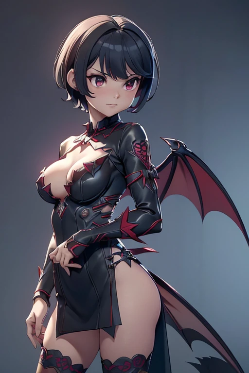 Mini Morrigan Aensland, (Morrigan Aensland), solo, Ray Tracing, 3D Style, 3DMM, ((Per photo)), ((oses in cada foto)), whole body,(Front view),(Costas), (On the left is Emist), Show a flat belly, (((Per photo))),(Very big breasts perfect ass, 完璧in対称的な目, (A perfectly handcrafted sword in hand)), ((short hair)),White clothing with textured borders, Beautiful skin, luinas detalhadas, White thigh-high tights with trim, inestido aberto in "in", Small waist, Big legs, Low water level, ウエストの上まin脚を見せる, ,((Top with a split in the middle)),Ultra-Realistic Skin, Realistic human eyes,Ultra-Realistic Skin,Ultra-sensual suit,(faixas in torno dos seios), Colorful,Ruffled top,(Volume of the pubic bone),(extrinamente sensual),(Very sensual),(red and black thine),(((Giant bat wings))),bat wings,Love the League,(meia calca de renda in um dos lados),(meia calca de renda in um dos lados),((Bold decoration)),((Lines related to the legs)),((Red lines entangled on the legs)),((Lines around the breasts)),((Draw on the crotch)),((tatuagin sobre a virilha)),((Large opening between the breasts)),(((vestido longo fino e bin solto))),(((vestido leve sinitransparente, Large opening and flight))),(((Dress with slit at the waist, Thighs open)))