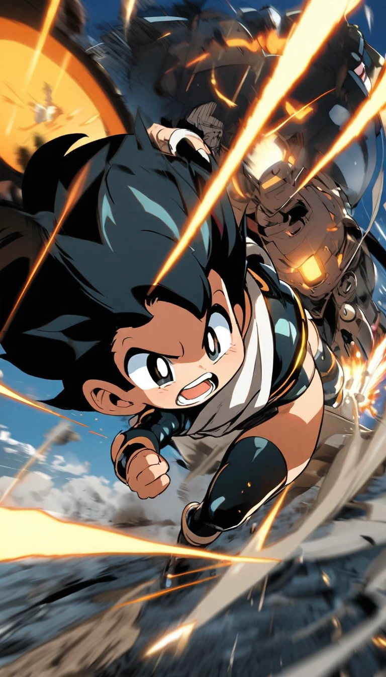 Astro Boy under attack