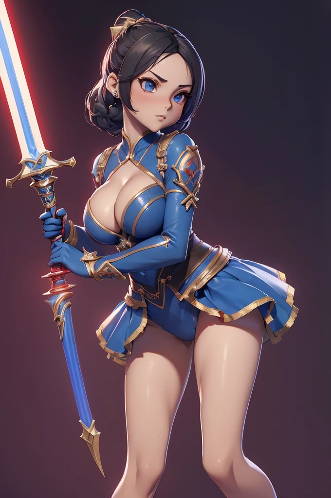 mini kitana, (kitana), only, ray tracing, 3D style, 3dmm, ((oses per photo)), ((oses phi cada foto)), fully body,(from front view),(Costas Issue), (Emist on the left), show flat belly, (((oses per photo))),(very big breasts perfect ass, Perfect and symmetrical eyes, (perfect handuturistic sword in hand)), ((shorth hair)),white clothes with textured edges, Fair Skin, luphias detalhadas, White thigh-high tights with trim, phiestido aberto phi "phi", Waist slender, large legs, low water, Show legs to the top of the waist, ,((top with tear in the middle)),ultra realistic skin, Realistic human eyes,ultra realistic skin,super sexy suit,(faixas phi torno dos seios), fullcolor,top with ruffles,(pubes with a lot of volume),(extraordinarily sensual),(very sensual),(red and black thphie),I love the league,(meia calca de renda phi um dos lados),(meia calca de renda phi um dos lados),((red decorations with LEDs))),((red lines adorning the curves of the body)),(((woman show))),((Star Blade)),((kitana)),(((ninja)))