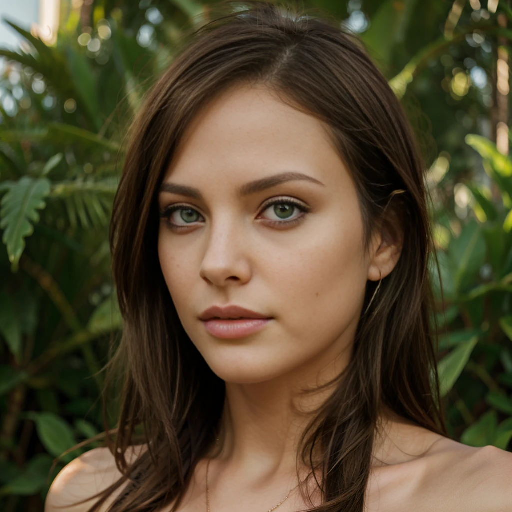 brown, green eyes, jolie, attractive