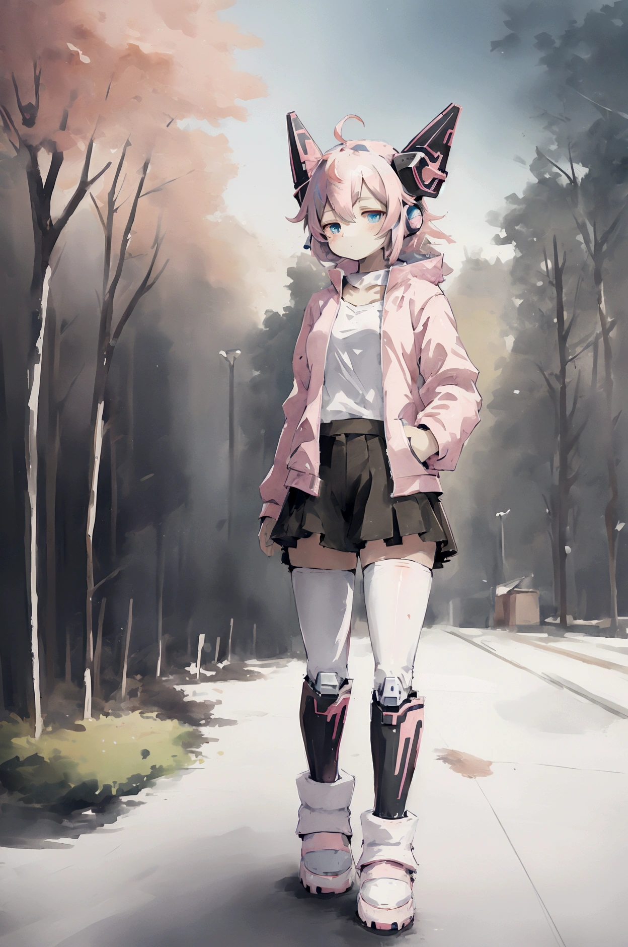 a beautiful anime girl with pink and white hair, detailed digital art, best anime 4k konachan wallpaper, mecha anime aesthetic, 4k highly detailed digital art, robotic mecha dragon girl, intricate anime, advanced digital anime art