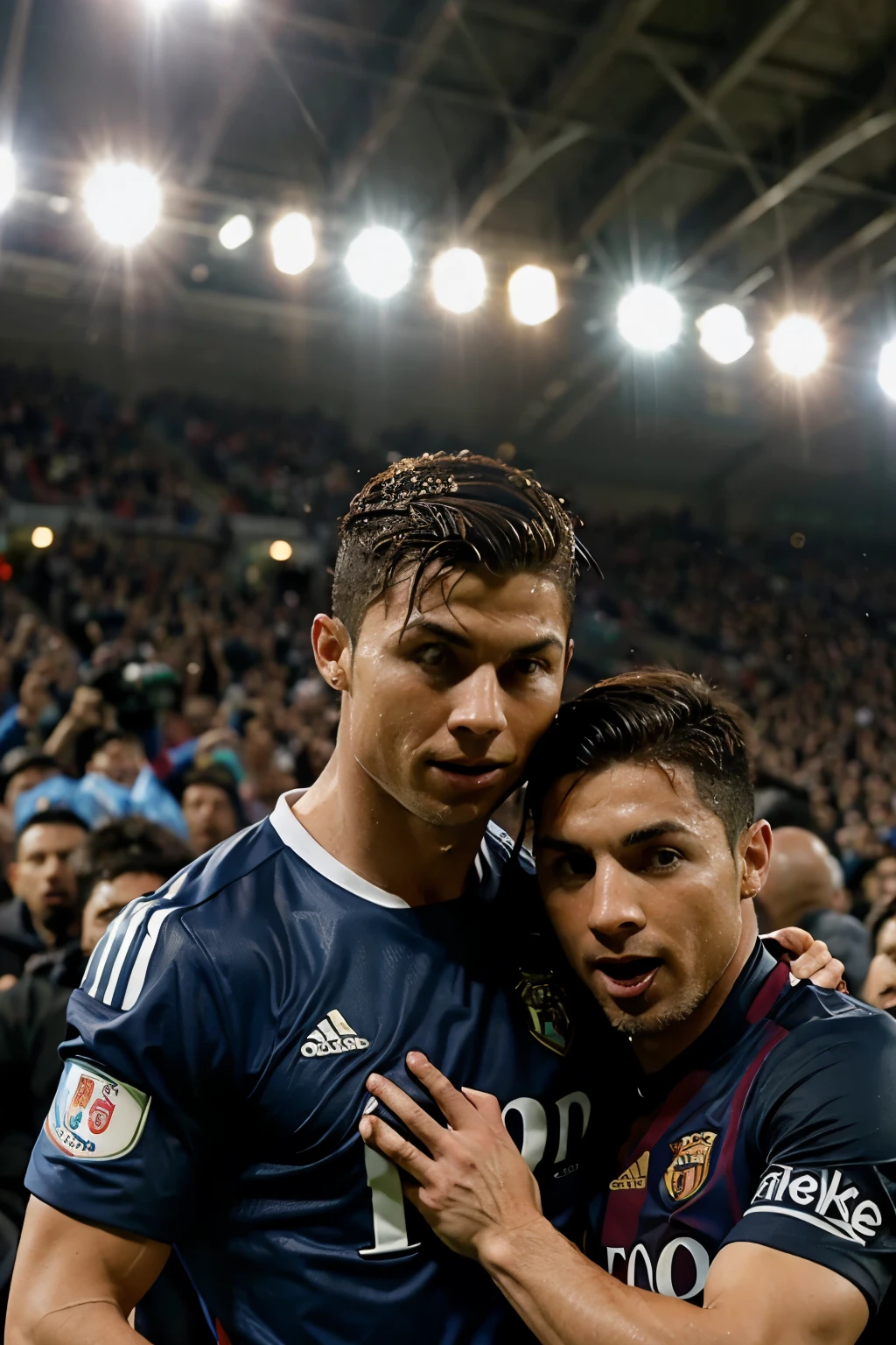 Cristiano ronaldo cry under messi fooot