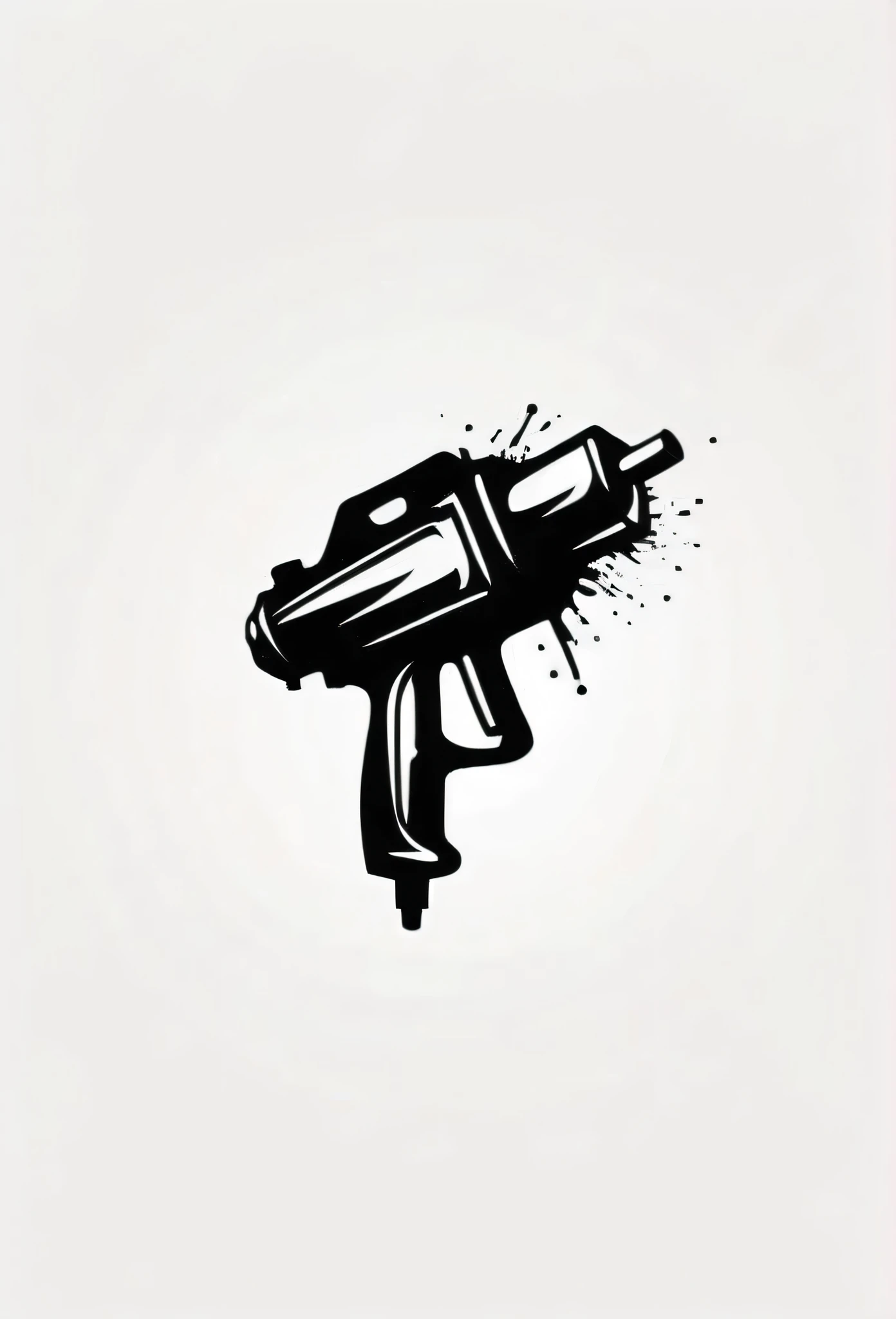 Fashionable paint spray gun company logo
be sprayed with paint from a spray gun
Pretty cool
chic and modern design
monotone
The background is white