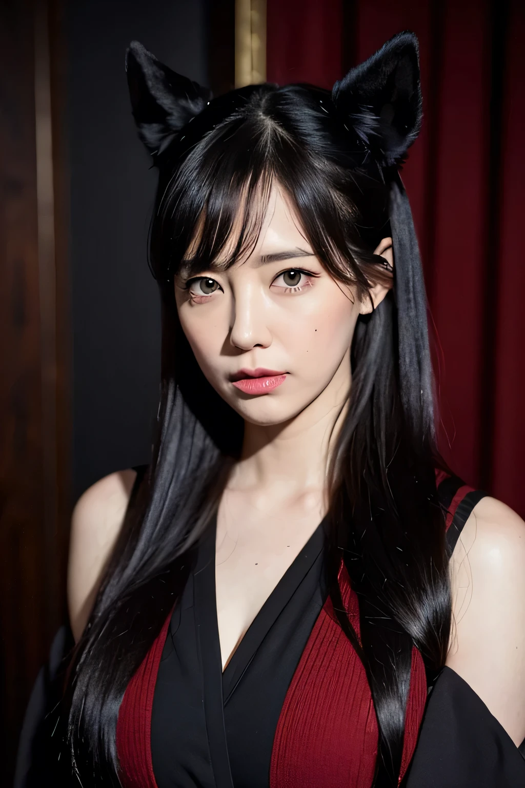 (Grimm's Fairy Tales),(snowwigchen,snow white:1.3),(who is the most beautiful in the world? A mirror reflecting snow white in questions:1.3))),(((Girl in the mirror;1.3))),(((Luxurious gold framed mirror:1.3))),Snow-white skin, Cheeks and lips blood red,Eyes as black as the wood of an ebony window frame.(((lace off shoulder gothic dress))),(Clothes that accentuate large breasts:1.7),The contrast of light and shadow makes the subject appear three-dimensional),Pretty and beautiful girl,Cute round face,Cute Smile,Blushing,Red lips,(Silvery white hair,Floral knit headband,Half Up、Floral braided space buns,Voluminous fishtail braid,Twisted pan,),(The bangs are see-through),hairpin,hair ornaments,Detailed clothing features,Detailed hair features,Detailed facial features,(Dynamic Angle),(Dynamic and sexy pose),Professional Lighting,Cinematic Light,(Tabletop,Highest quality,Ultra-high resolution output images, Depth of written boundary,) ,(8K quality,Depth of written boundary,Anatomically correct facial structure,)(Picture Mode Ultra HD,)