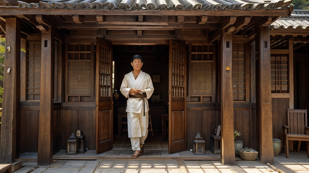 You stand on the threshold of a centuries-old teahouse, its wooden beams creaking under the weight of memories. The air smells of jasmine and nostalgia, and the fading afternoon light filters through paper-thin shoji screens. The teahouse owner, an enigmatic figure known only as “Crazy One,” beckons you inside. 4k high beautiful
