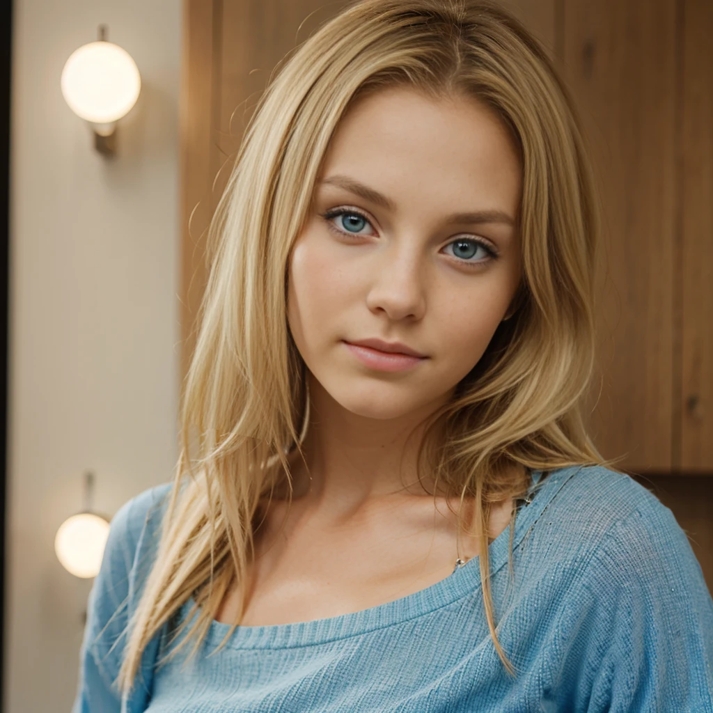 blonde, blue eyes, To do, attractive 