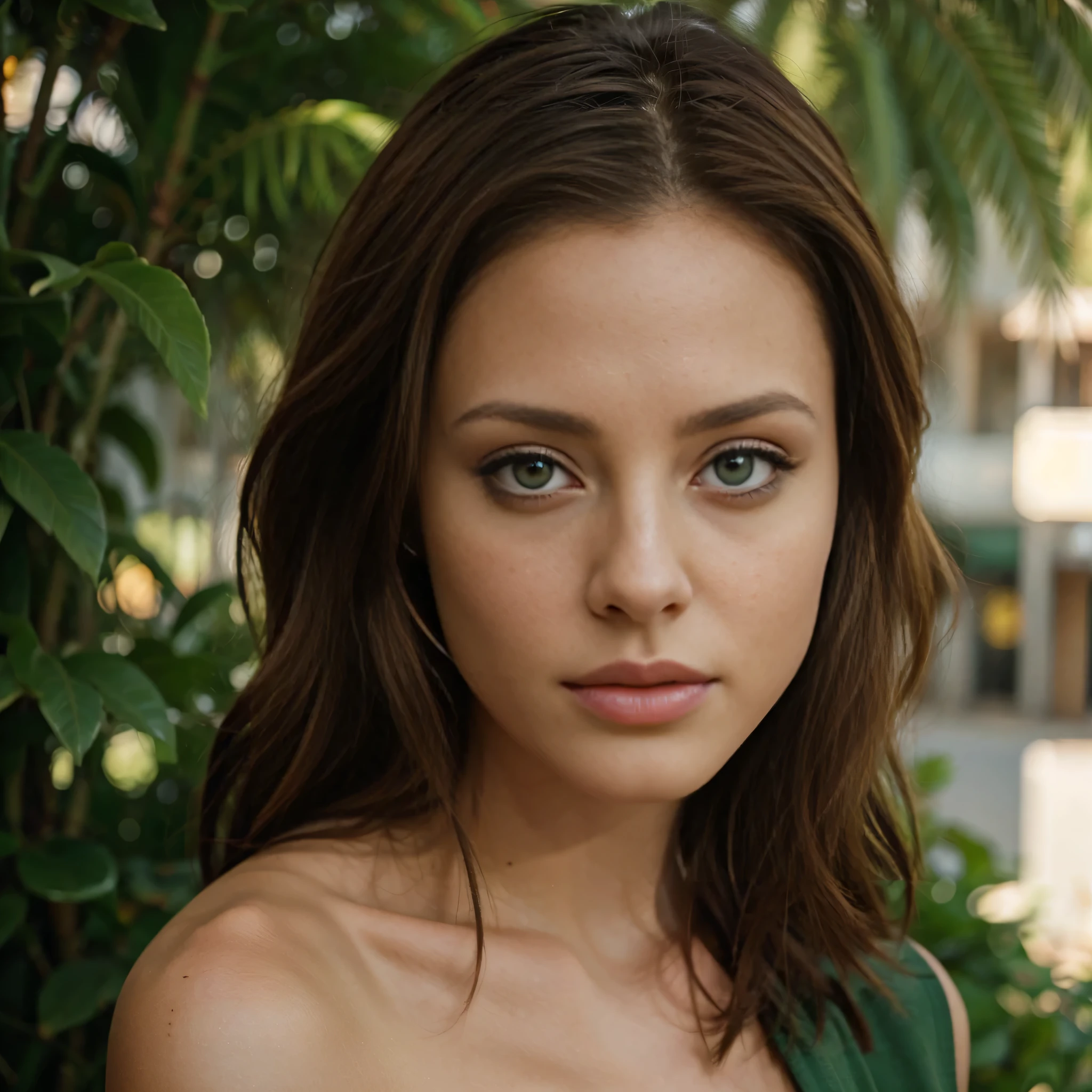 brown, green eyes, jolie, attractive