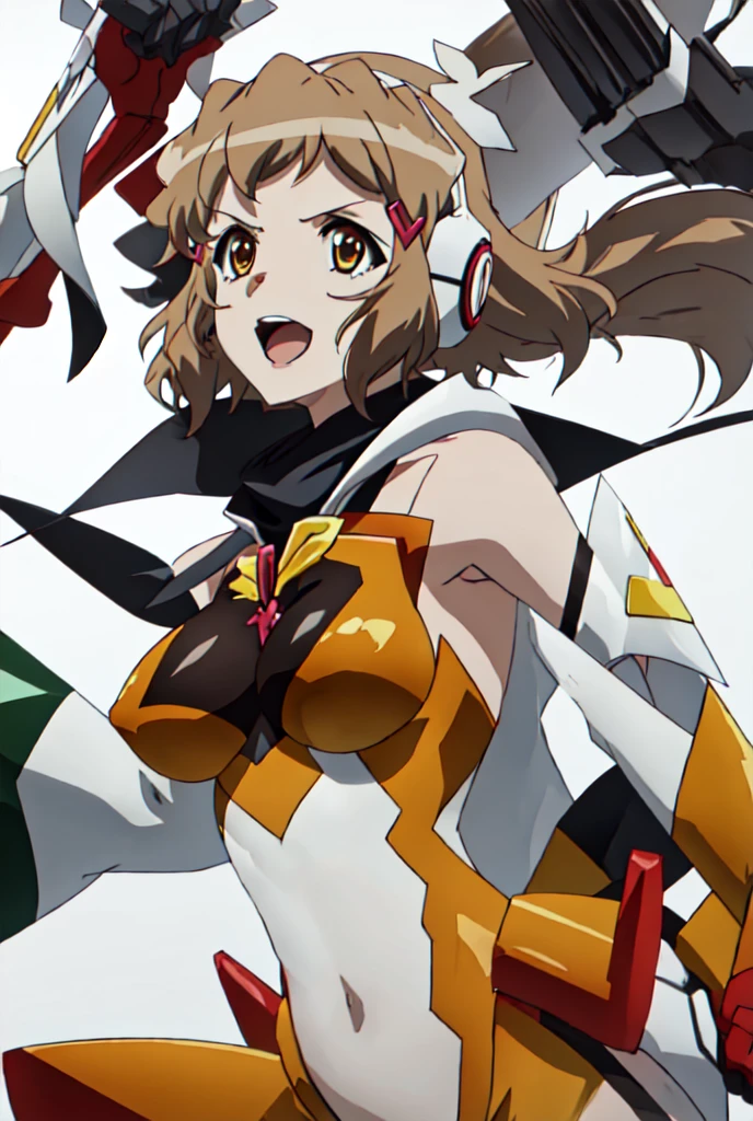 best quality, masterpiece, highres, solo, {tachibana_hibiki_senkizesshousymphogear:1.15}, short_hair, brown_hair, hair_ornament, hairclip, brown_eyes, 1girl, jacket, parody, anime_coloring, scarf, striped, upper_body, necktie, open_mouth, smile, Uncensored ,open mouth, black hair, holding,huge breasts,puffy nipple,1boy,paizuri,titjob,penis,very cum, high Quality, Unedited ,