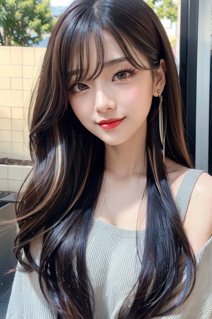 (((Real beauty))), RAW Photos, Black Hair、folder、Round eyes、False eyelashes、Straight hair, Wavy Hair、correct、Deep red lipstick、Striped Hair、Brown Hair、Blue Hair、(Gradient Hair)、Asymmetrical Hair、Hair behind the ear、Crossed bangs、Long Hair、((お尻までLong Hair))、Long Hair、Smooth, Silky Hair、Hair up on one side、とんでもなくLong Hair、Light brown eyes、Ring Eye、Round eyes、Wicked Smile、A light smile、Cast a Shadow、(Extraordinary presence)、Atmospheric perspective、Backlight、Exposure、Lens flare、、最high quality、超High resolution、超High resolution、Very realistic, masterpiece、correct、Textured skin、high quality、最high quality、Awards、32k, 髪のfolder、Crafty、C-CAP's 、Bold、(A light smile)、Embarrassed laugh、Redness in the ears、correct、Shine、360° View、Very detailed、超High resolution、解剖学的にcorrect、masterpiece、Accentuate your breasts、High resolution、High detail、Long eyelashes、A slight blush、Compensate,I don't want to wear clothes、 (((Full Body Shot)))、((Roll up your hair))、Seductive pose、Shooting from a distance、Different angles of view、Waist height 、Sony FE、Hair blowing in the wind、