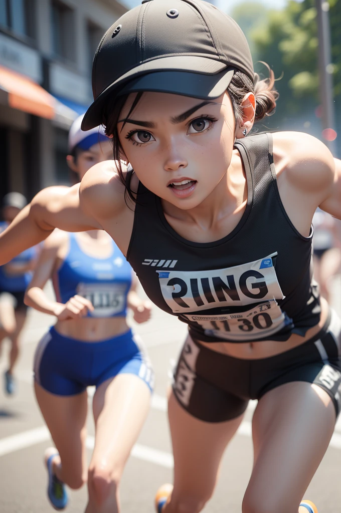 3D RUNNING LOVERS logo WITH AN IMAGE OF RUNNERS