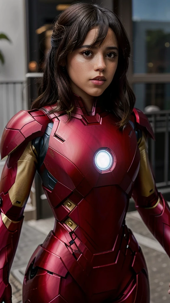 jenna_Ortega dressed as Iron Man