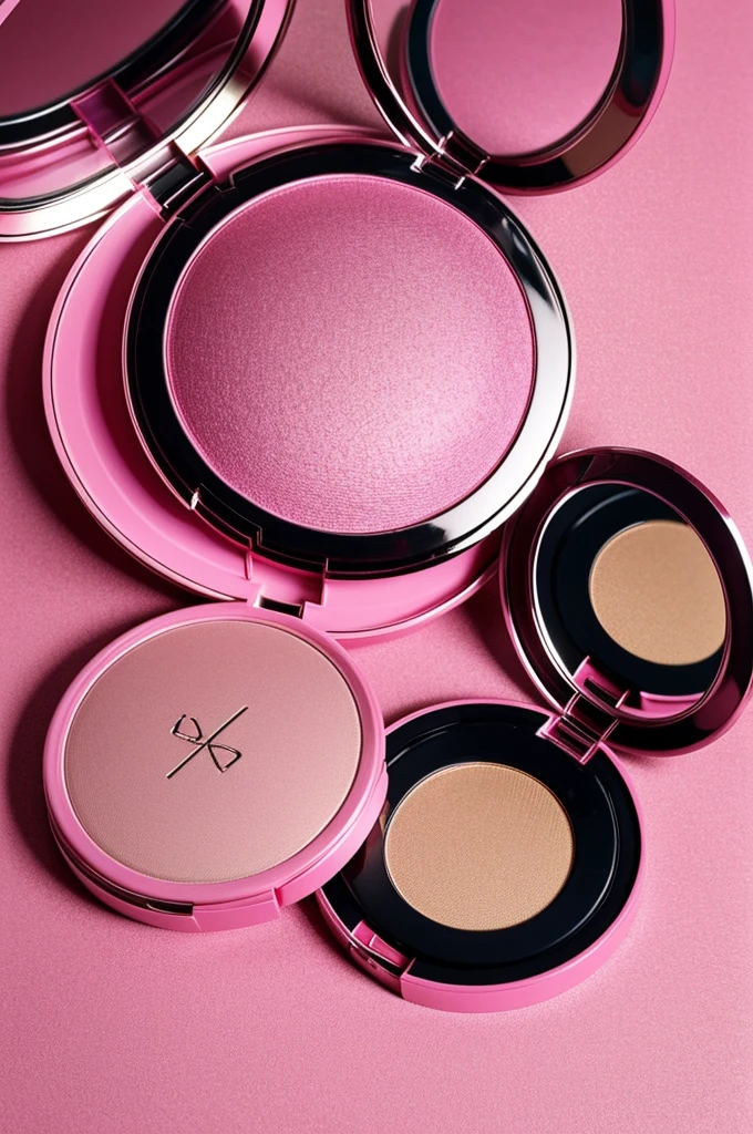 Cosmetic compact with pink and royalty themes