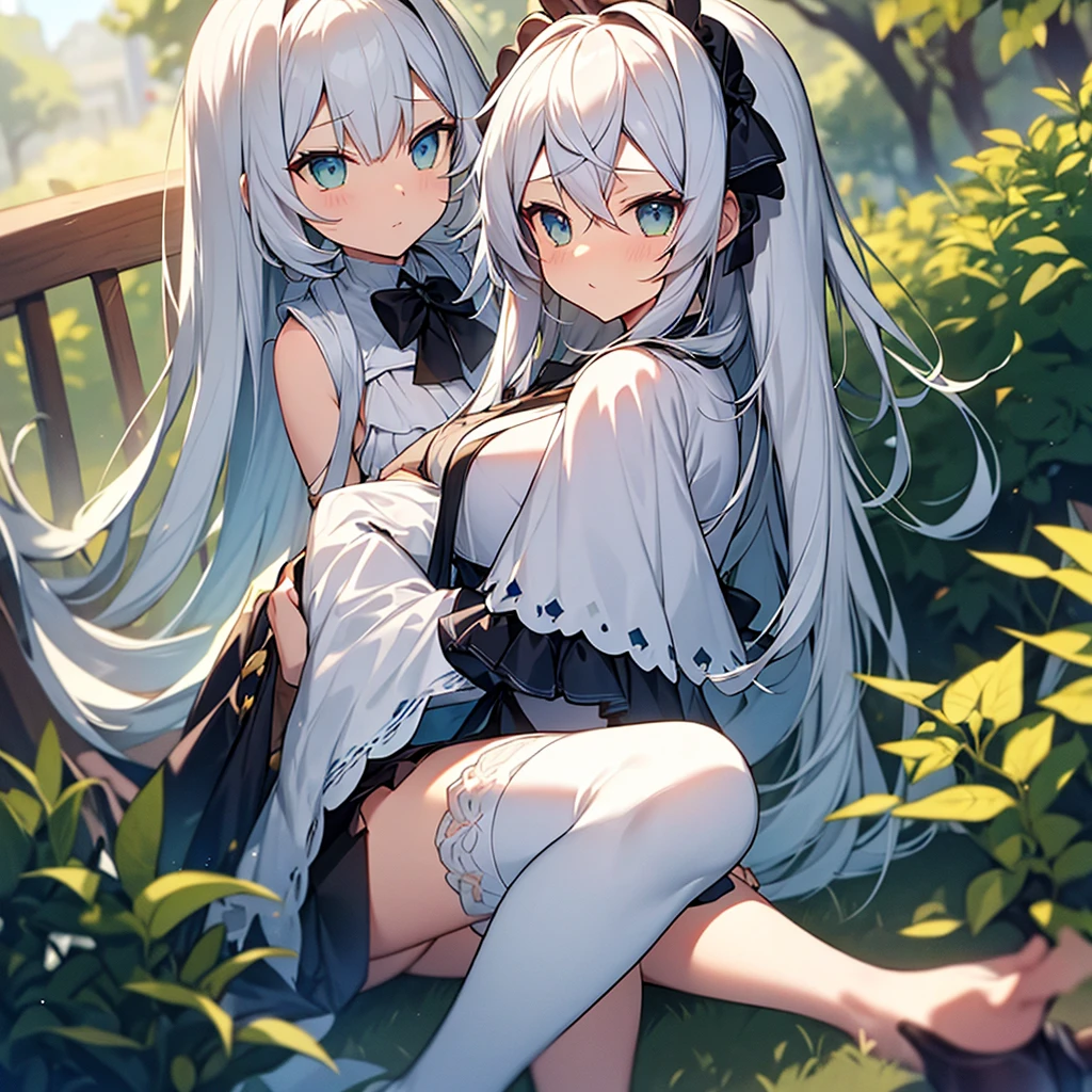 Grass Lolita Secondary Element White Hair Cute