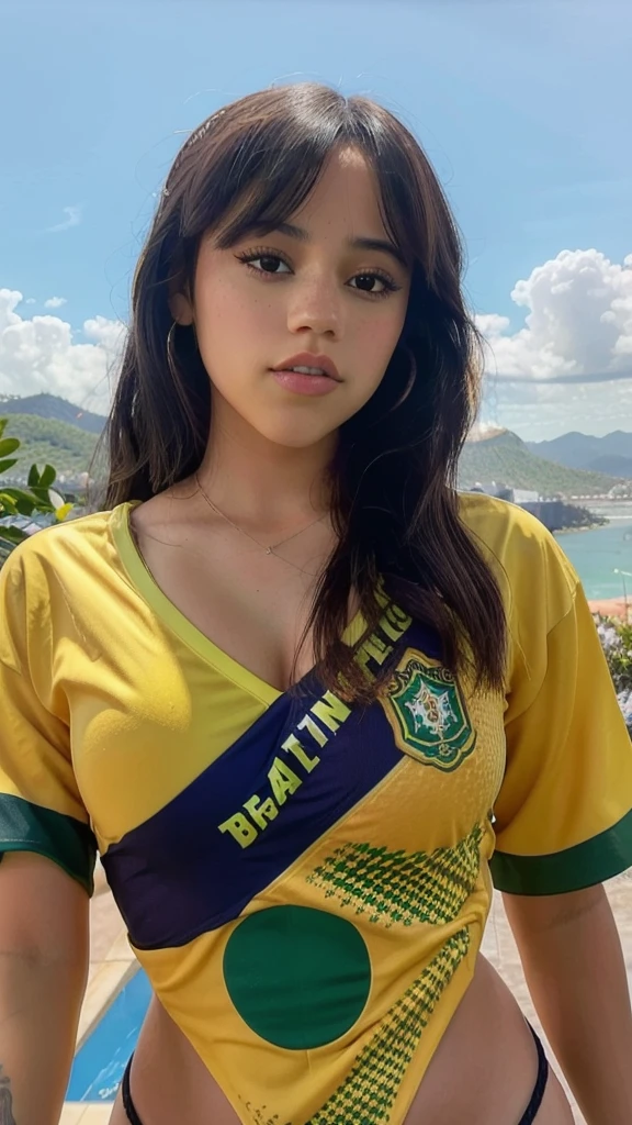jenna_Ortega with the Brazil shirt