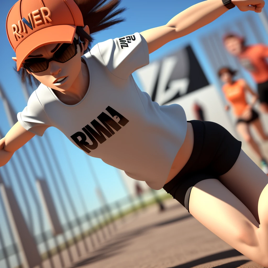 3D runner logo with letters on it that say RUNNING LOVERS