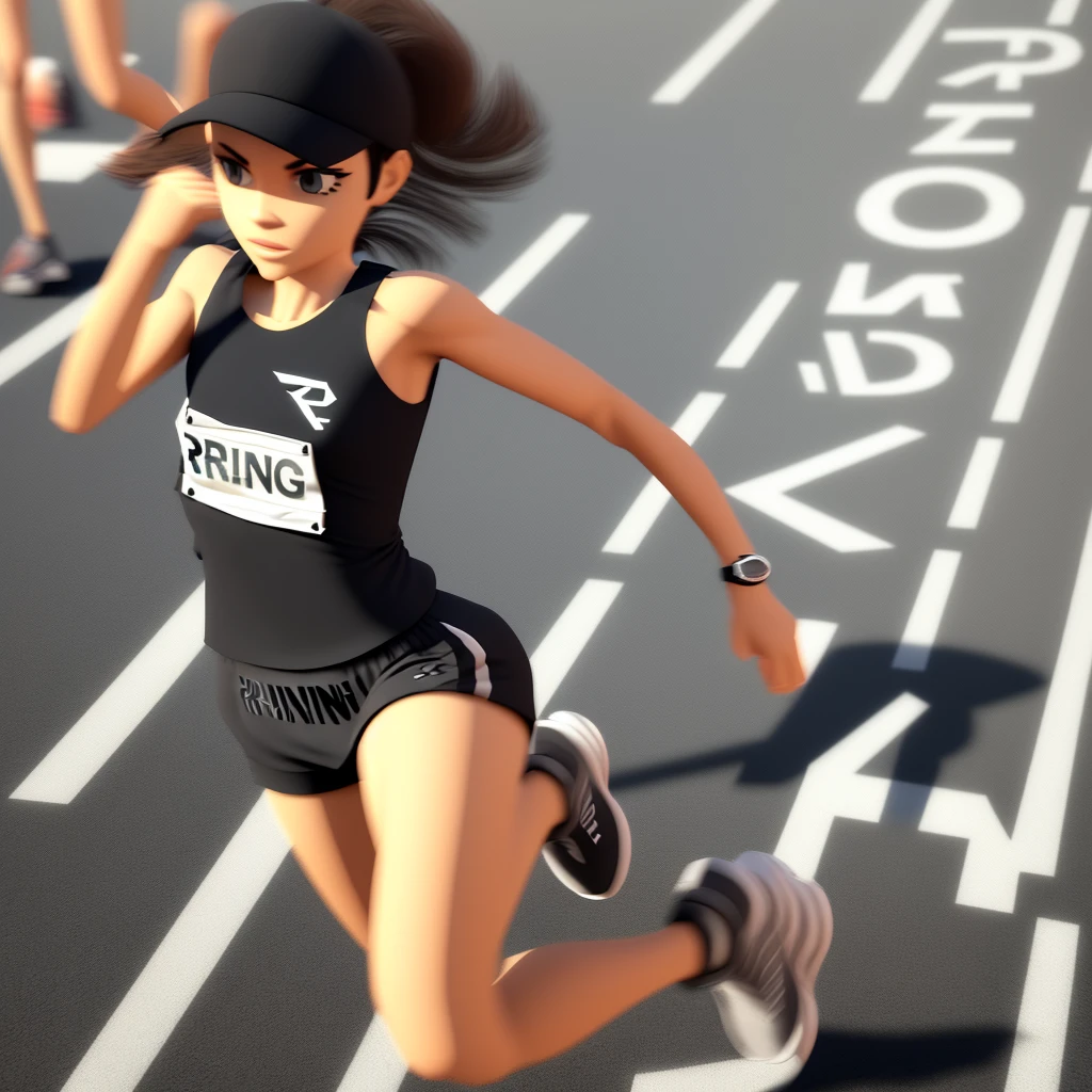 3D runner logo with letters on it that say RUNNING LOVERS