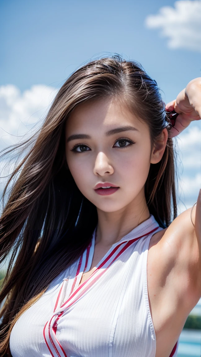 (((masterpiece,Highest quality,Ultra-high resolution))),(((極めてdetailed,detailed))),((Highest quality,8K,16K,)),Japanese,high school girl,Graduation trip,girl' School,Reader model,Gal,cute,beauty,sexy,glamorous,uniform,cardigan,blouse(Wearing clothing directly on the skin),mini skirt,Knee-high socks,boots,evening,Young people,classmate、