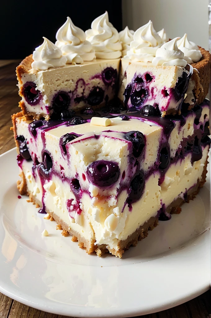 White Chocolate Blueberry Cheesecake