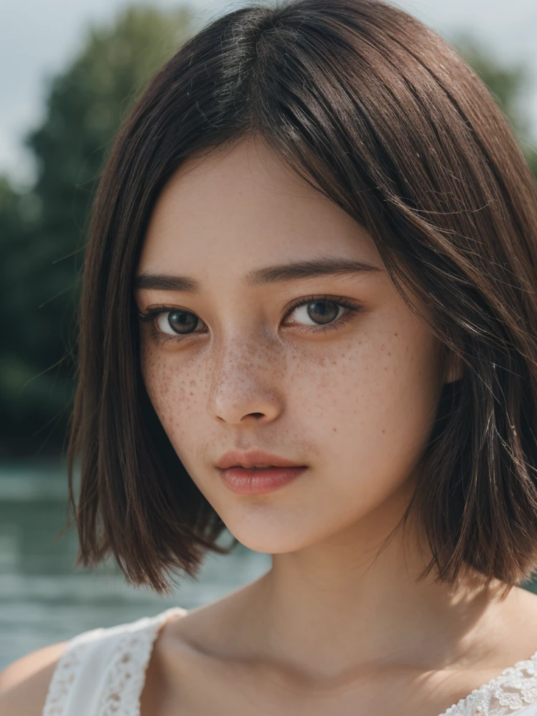 (masterpiece, UHD, 8k, best quality:1.2), solo, 1girl, (photorealistic:1.2), (RAW photo), (ultimate-realistic, ultimate-realistic details, ultimate-realistic texture, ultimate-intricate details, ultimate-realistic lighting, ultimate-realistic shadow, japanese girl, 24yo, ultimate-cute face, ultimate-RAW skin, ultimate-eyes, full body, in a white dress next to a night of waitan riverside, dewy face, sunrays shine upon it, crisp detailing, no haze, modern dress, tropical, contax tix, cabincore, 8K, intricate, blue eyes ,silhouette, light shadow, film grain, Hasselblad X2D 100C + XCD 2,5/25V, F/1.8, (cinematic still:1.2), freckles, 35mm photograph, film, bokeh, professional, 4k, highly detailed, perfect fingers ,Extremely Realistic,