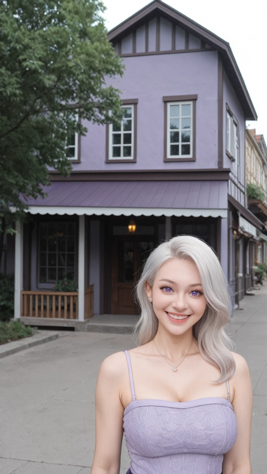 score_9, score_8_up, score_7_up, BREAK,
(Triplets)(chest covered)(smile)Gray skin, pale golden hair and violet eyes. They prefer clothing of white and silver with cloaks of deep blue or purple,village background, huge_knockers, ((very precise detailed)), ((highres)